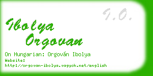 ibolya orgovan business card