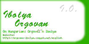 ibolya orgovan business card